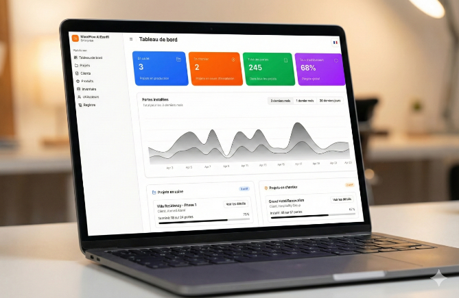 AI Factory Management demo slide: production dashboard overview
