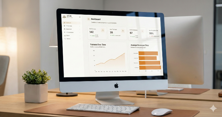 AI Profile Assessment Tool demo slide: CV upload and role selection