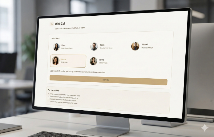 AI Profile Assessment Tool demo slide: assessment scorecard and evidence